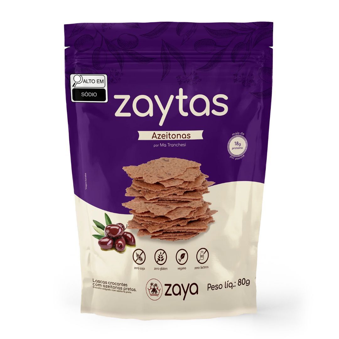 Biscoito Salgado Com Azeitona Preta Zaytas 80g
