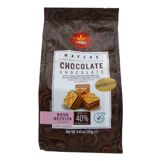 Biscoito Waffer Chocolate 125g Vieira