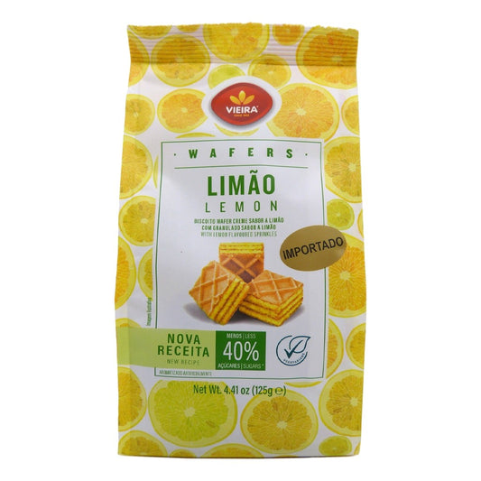 Biscoito Wafer Limão 125g Vieira