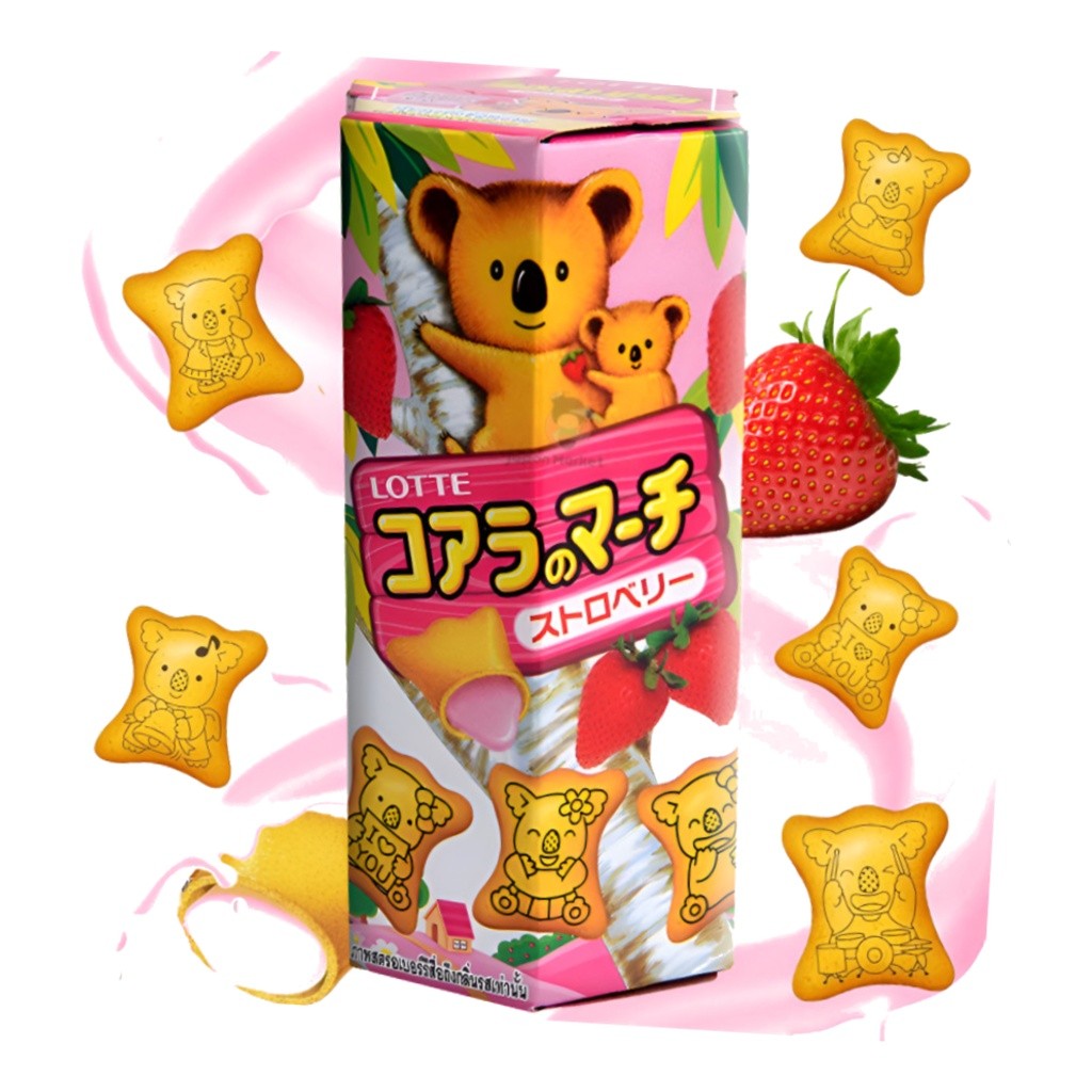 Biscoito Koala de Morango 37g Lotte