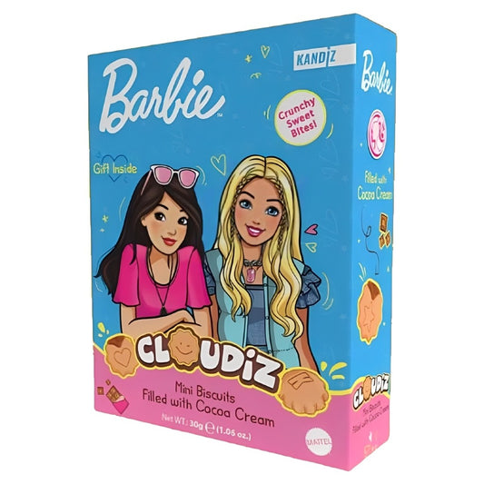 Biscoitos Recheados com Creme de Cacau/Creme de Morango Barbie 30g Cloudiz