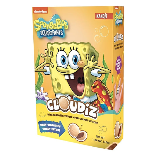 Biscoitos Recheados com Creme de Cacau/Creme de Morango Bob Esponja 30g Cloudiz