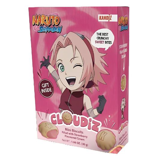 Biscoitos Recheados com Creme de Cacau/Creme de Morango Naruto Shippuden 30g Cloudiz