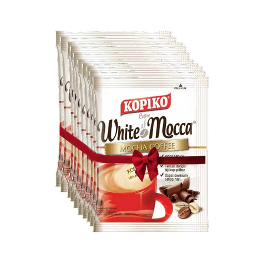 Blend de Café Mocha Branco Instantâneo em Pó com 10 Saches de 20g