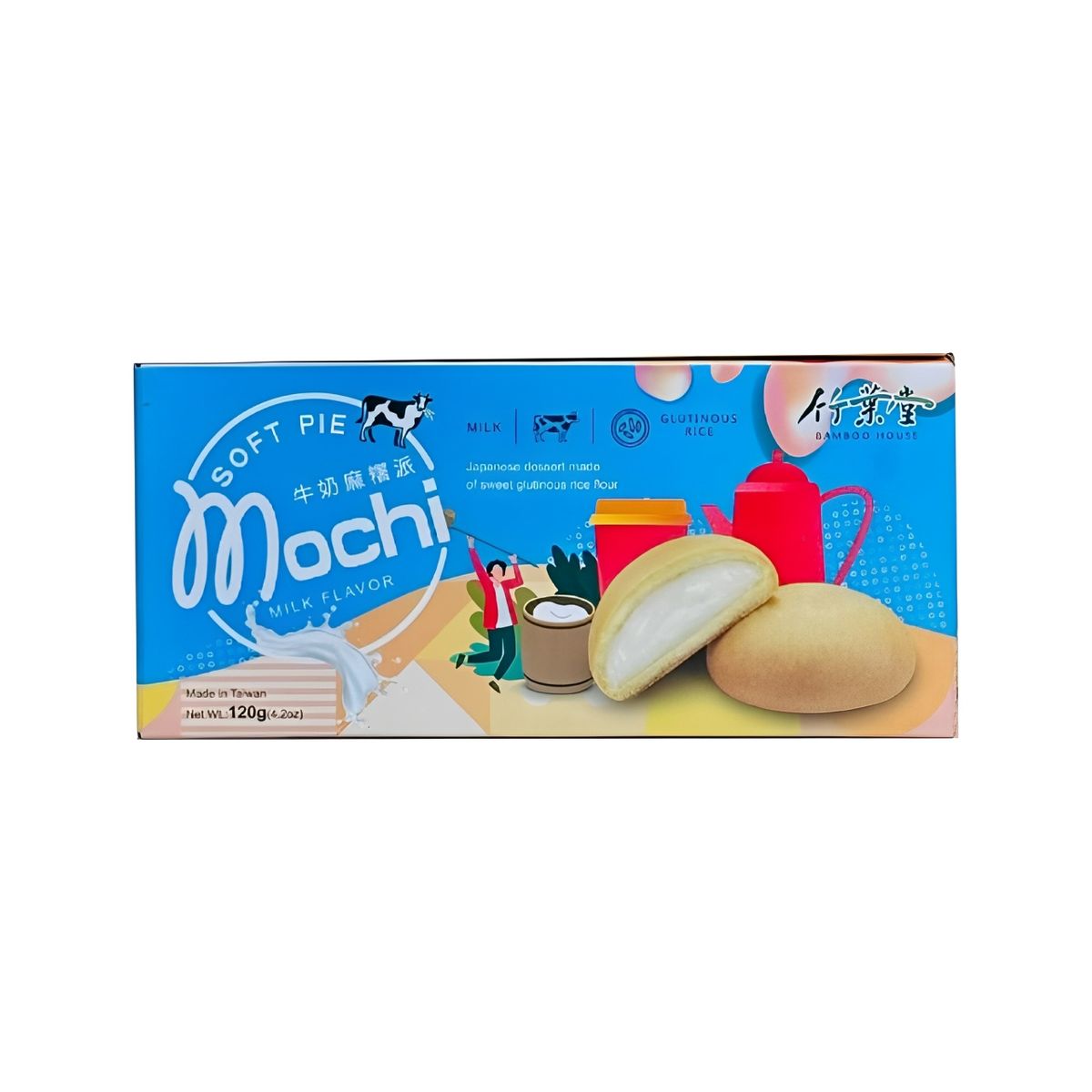 Bolinho com Recheio de Moti Sabor Leite 120g Bamboo House