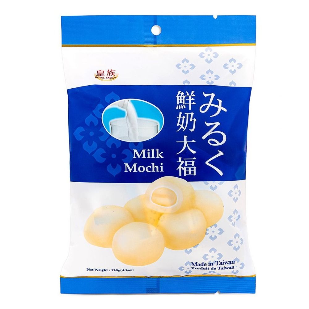 Bolinho de Arroz Mochi com Recheio Sabor Leite 120g