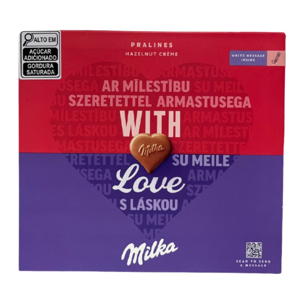 Bombons com Recheio de Creme de Avelã 110g Milka