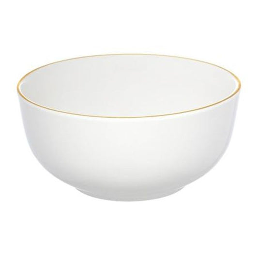 Bowl Porcelana Branca com Borda Dourado Royal 14x14x6cm