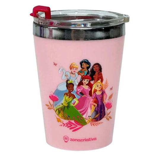 Copo com Tampa Snap Princess 300ml Zona Criativa