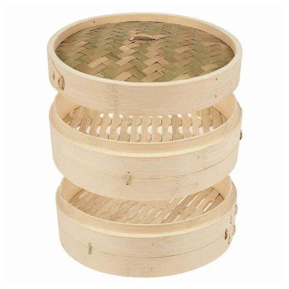 Cesta de Bambu Cozimento a Vapor 24cm
