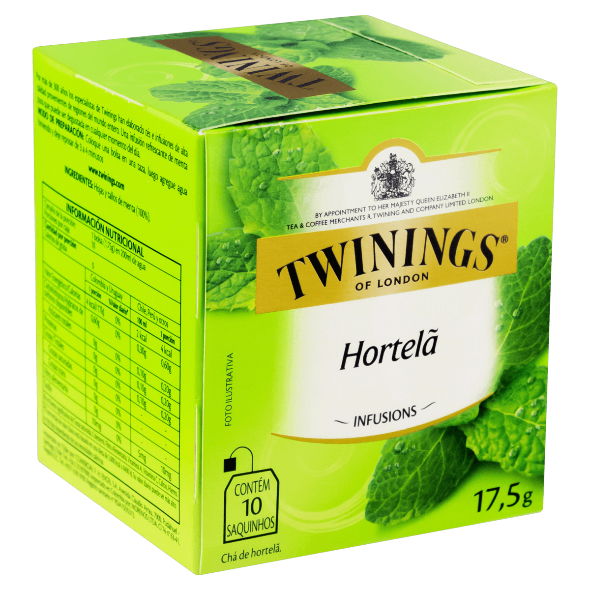 Chá de Hortelã com 10 Sachês 17,5g Twinings