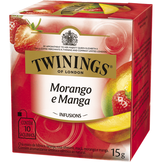 Chá Morango e Manga com 10 Sachês 15g Twinings