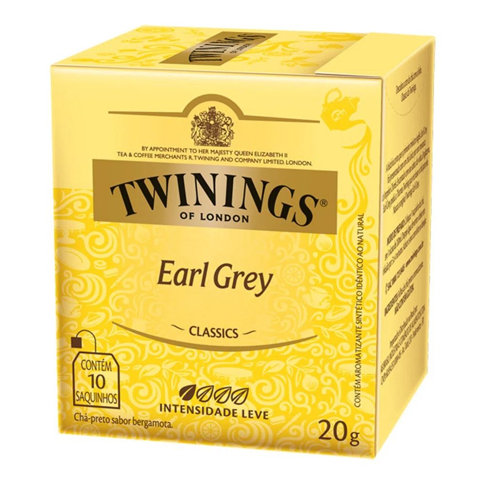 Chá Preto Earl Grey Bergamota com 10 Sachês 20g Twinings