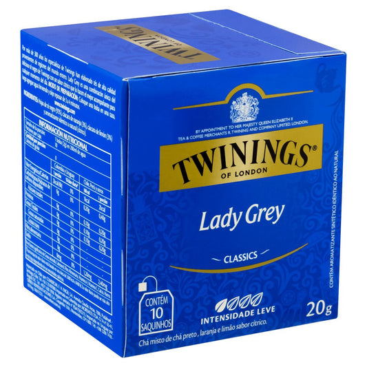 Chá Preto Lady Grey com 10 Sachês 20g Twinings