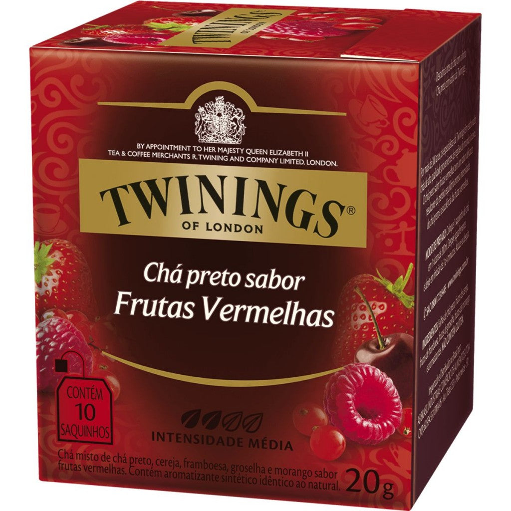 Chá Preto Sabor Frutas Vermelhas com 10 Sachês 20g Twinings