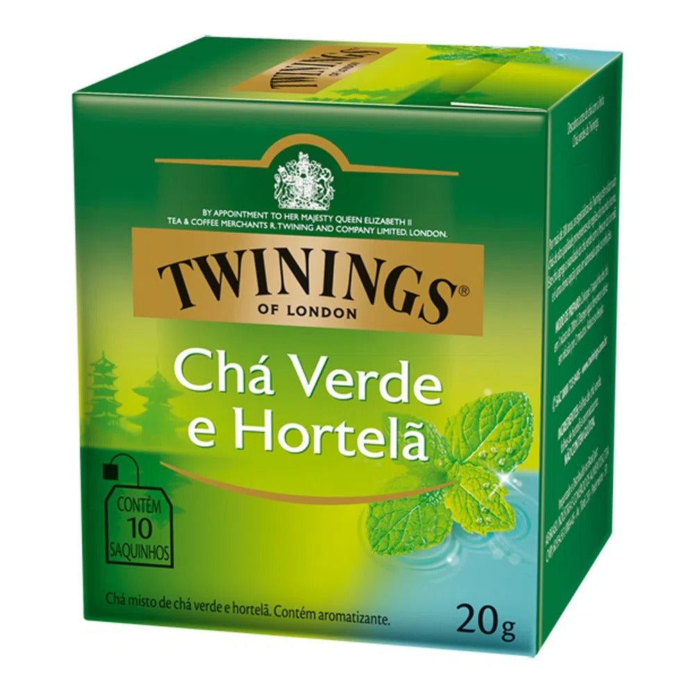 Chá Verde e Hortelã com 10 Sachês 20g Twinings