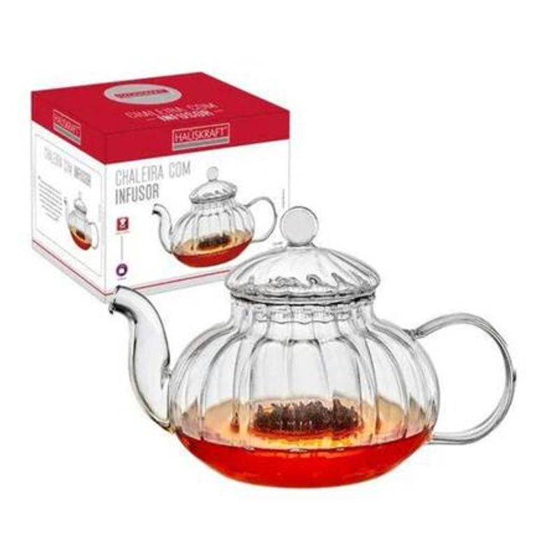 Chaleira De Vidro Com Infusor 400ml