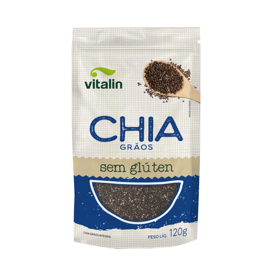 Chia em Grãos Integral Sem Glúten 120g Vitalin