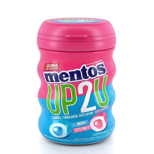 Chiclete Mentos Up2u Tutti Frutti e Menta sem Açucar Pote 56g