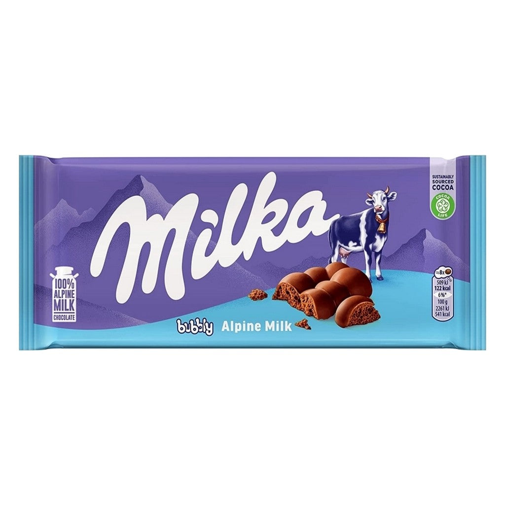 Chocolate ao Leite Bubbly Alpine Milk 90g Milka