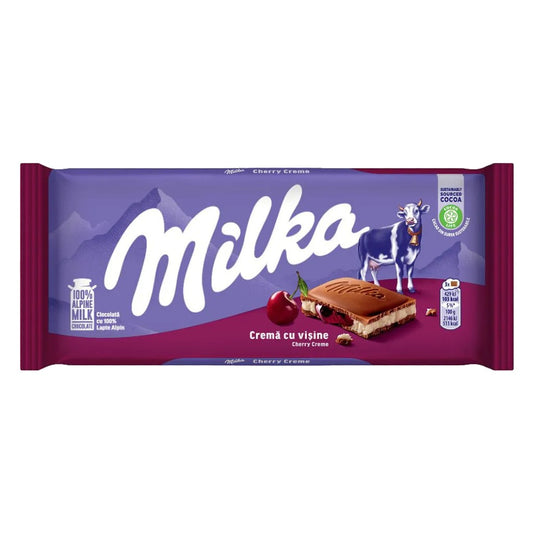 Chocolate ao Leite com Recheio de Cereja 100g Milka