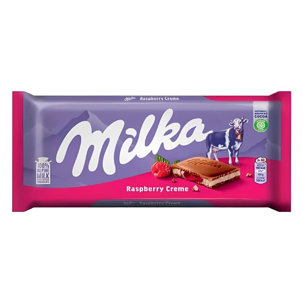 Chocolate ao Leite Raspberry Creme 100g Milka