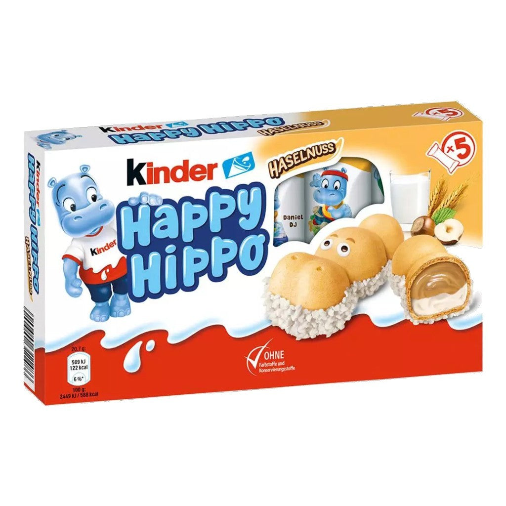 Chocolate Happy Hippo Creme de Avelã e Creme de Leite 103,5g Kinder