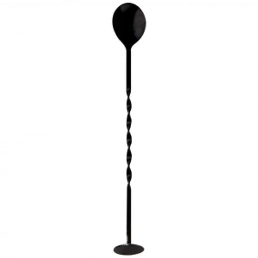 Colher Bailarina Open Bar Em Aço Inox Com Disco Macerador Cor Preto 28cm