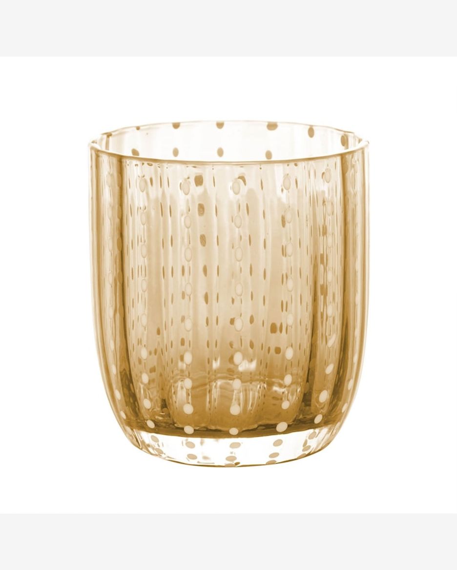 Conjunto 2 Copos De Vidro Orquidea Ambar 300ml Wolff