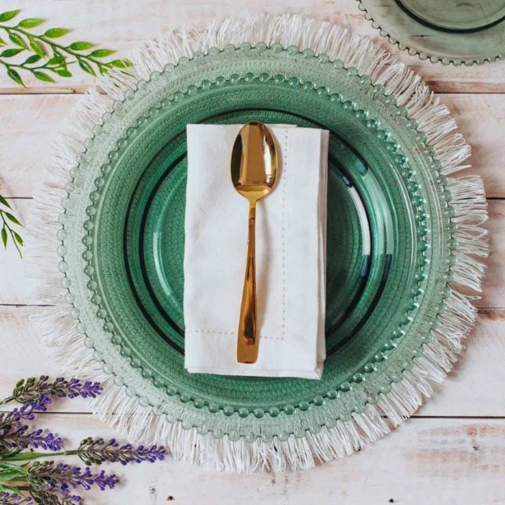 Conjunto com 2 Guardanapos de Algodão Branco Wolff