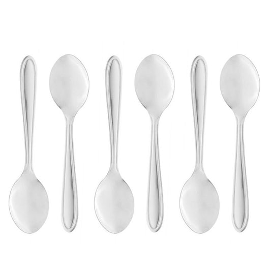 Conjunto de 6 Colheres para Mesa de Aço Inox Gastro 19cm