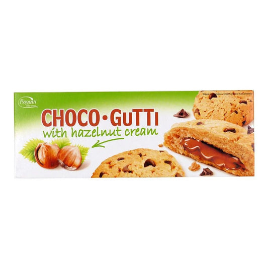 Cookies Choco Gutti Recheado de Creme de Avelã 160g Bogutti