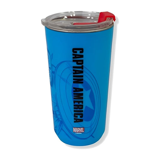 Copo com Tampa Capitão América Marvel 500ml Zona Criativa