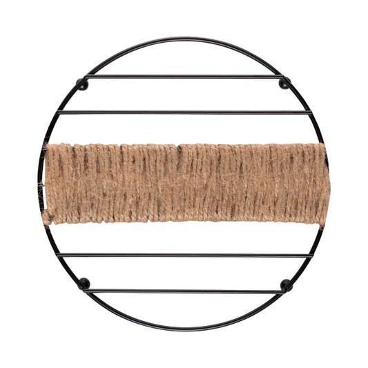 Descanso de Panela de Metal Preto com Detalhes em Barbante Wolff