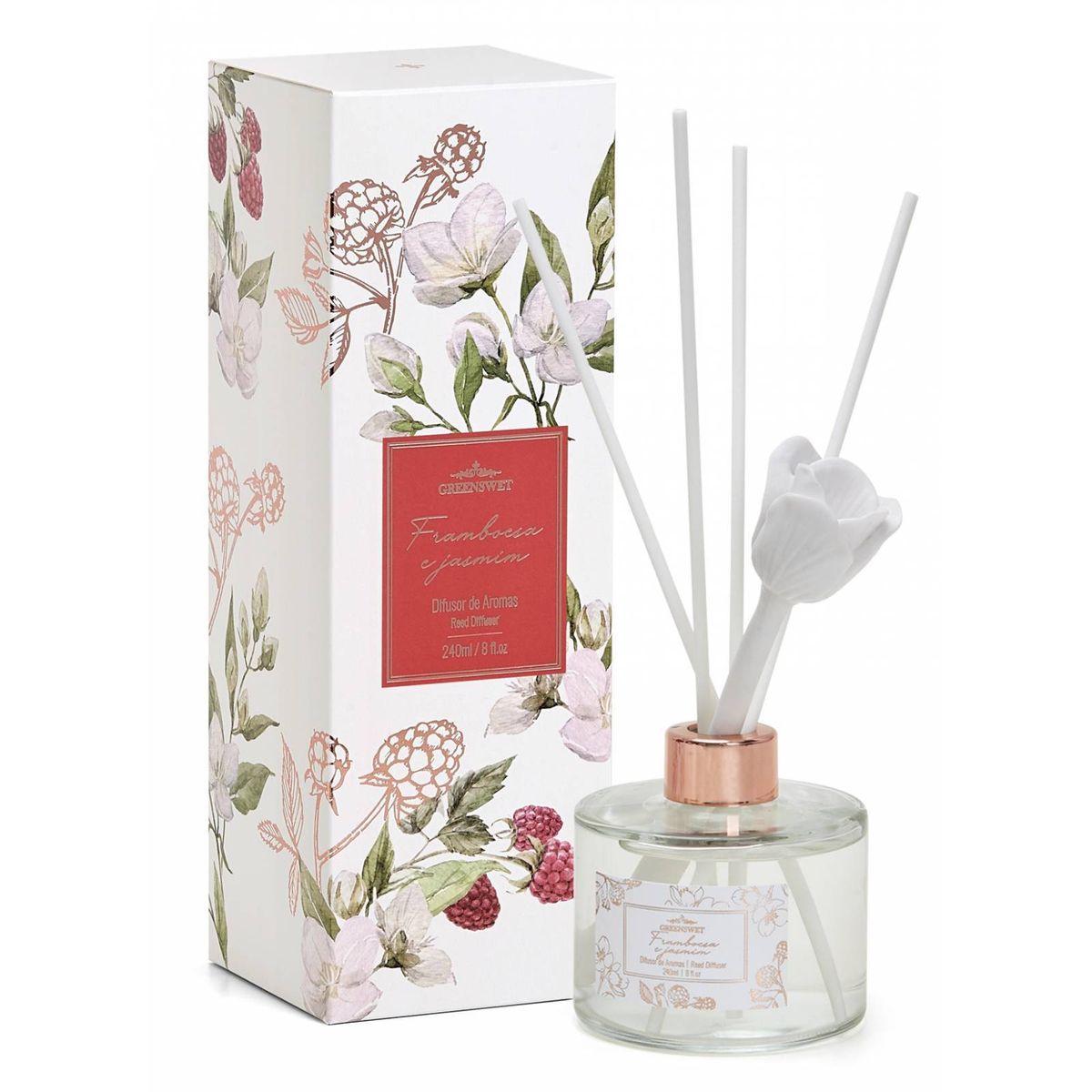 Difusor de Aroma Framboesa e Jasmim 240ml