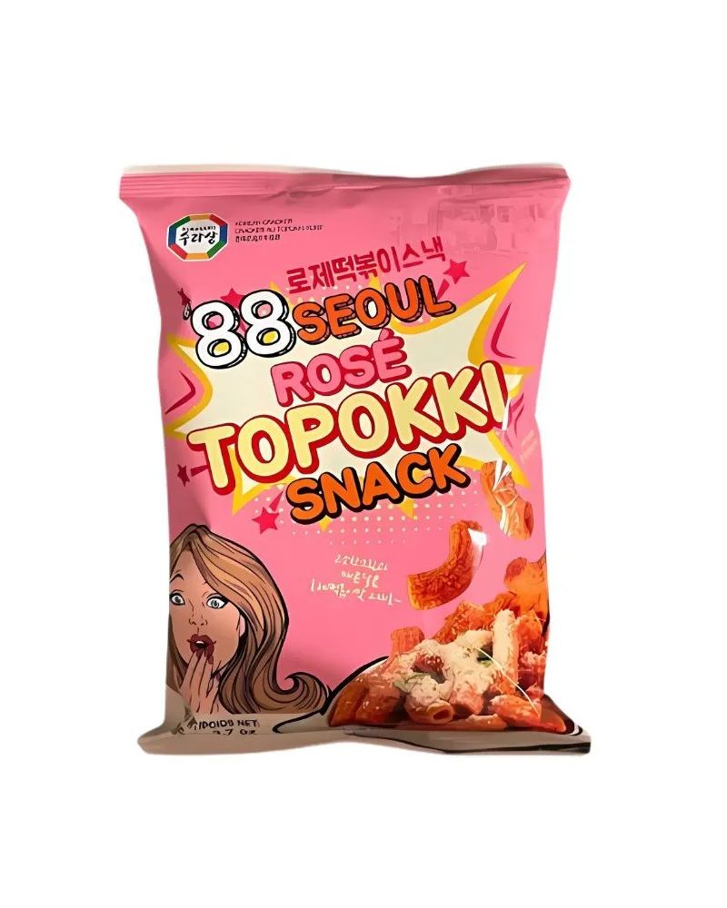 Salgadinho de Arroz Picante Topokki Rose 105g Surasang