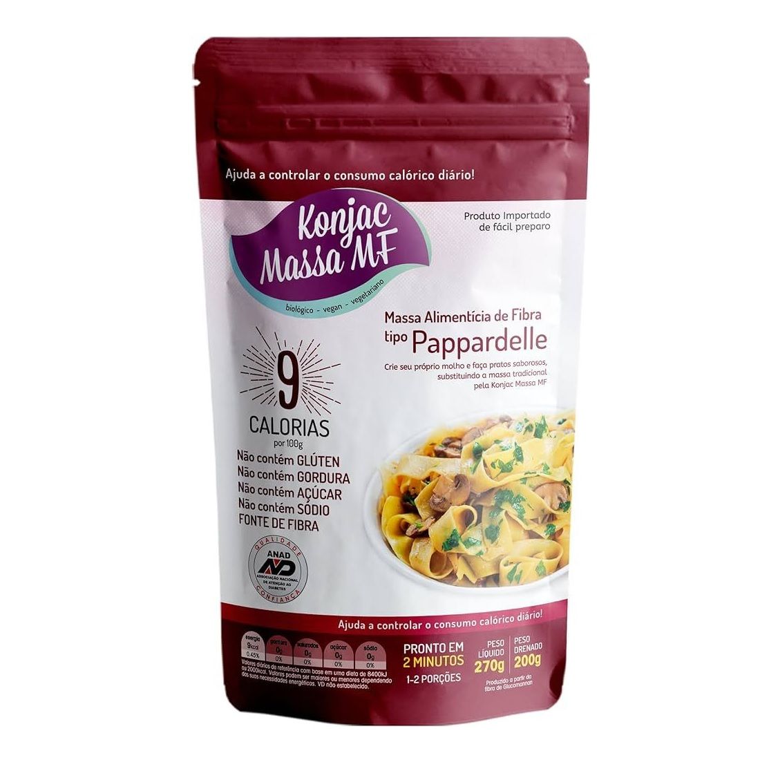 Massa Konjac Tipo Pappardelle 270g Konjac Massa MF