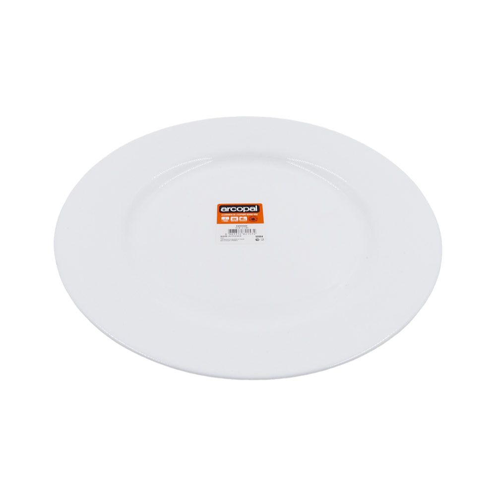 Prato Raso De Vidro Opalino Everyday Branco 26,5cm Lyor