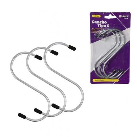 Gancho Tipo S Medio com 3 Unidades