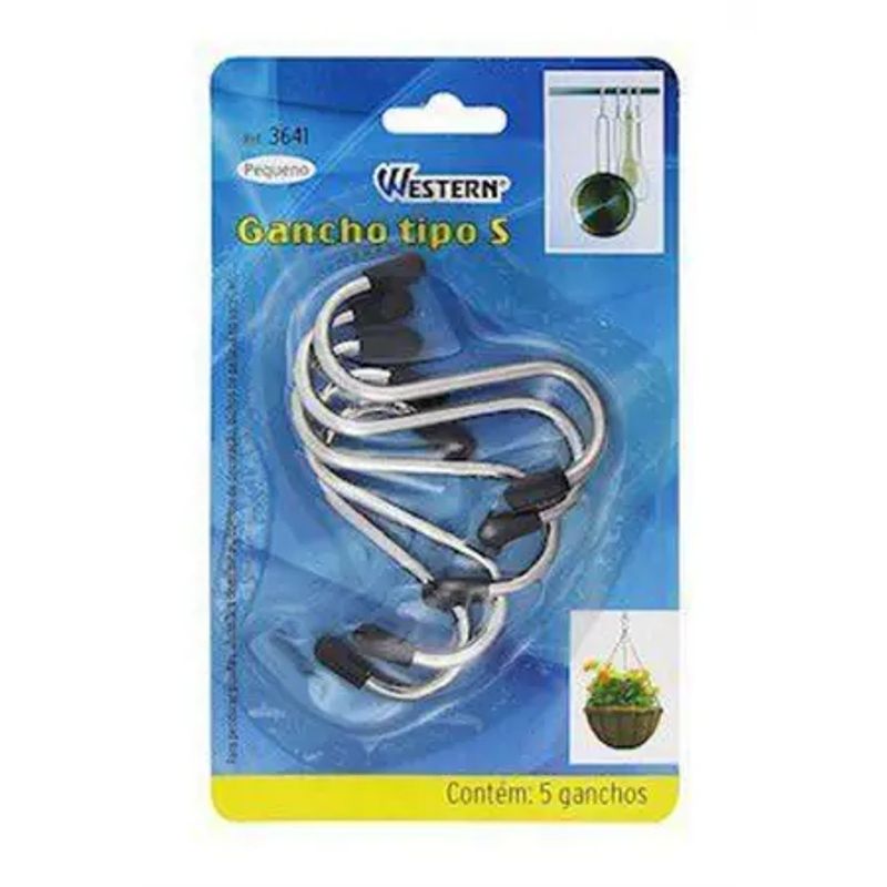 Gancho Tipo S Pequeno com 5 unidades