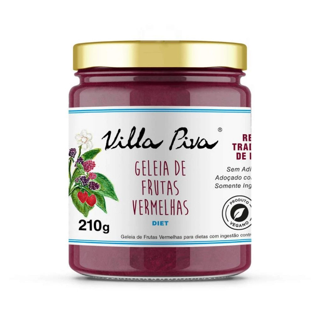 Geleia Diet Frutas Vermelhas 210g Villa Piva