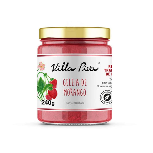 Geleia de Morango 100% Fruta 240g Villa Piva