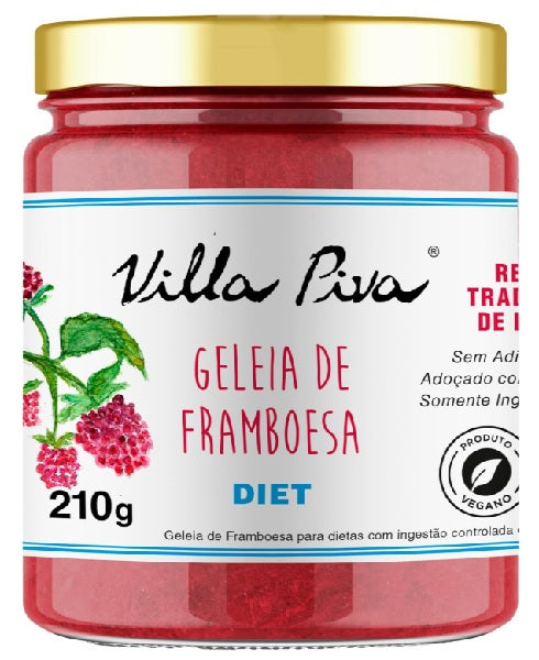 Geleia Diet Framboesa 210g Villa Piva