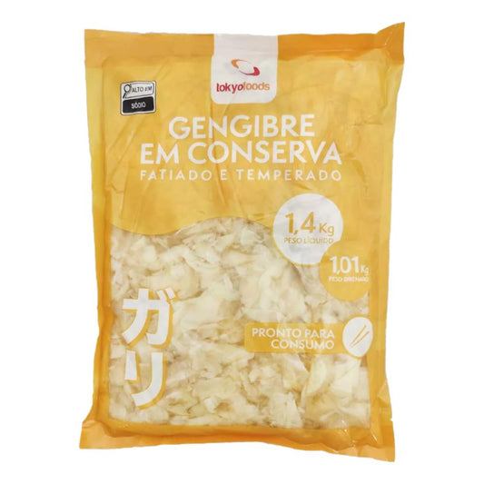 Gengibre Fatiado em Conserva 1,4Kg Tokyo Foods