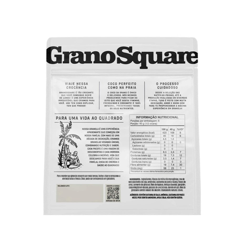 Granola Tradicional Zero Açucar 200g Grano Square