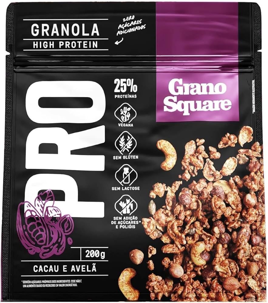 Granola Pro Zero Cacau e Avelã 200g Grano Square