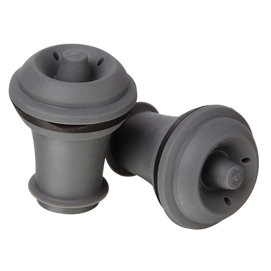 Jogo de 2 rolhas em ABS e borracha cor cinza Vacu Vin