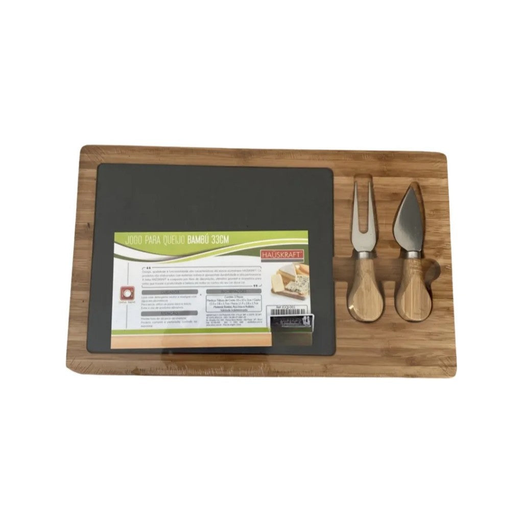 Jogo de Bambu para Queijo com 3 peças - Hauskraft