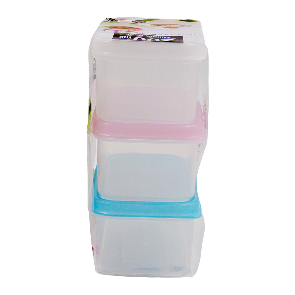 Kit com 3un de Pote de Plástico 200ml