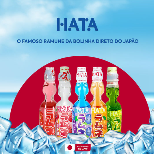 Kit Experiência Ramune Hata – 5 Sabores Clássicos (200 ml cada)